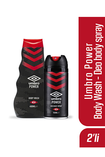 UMBRO Erkek Deodorant Sprey 150ml Power + Duş Jeli 400ml Hediyeli
