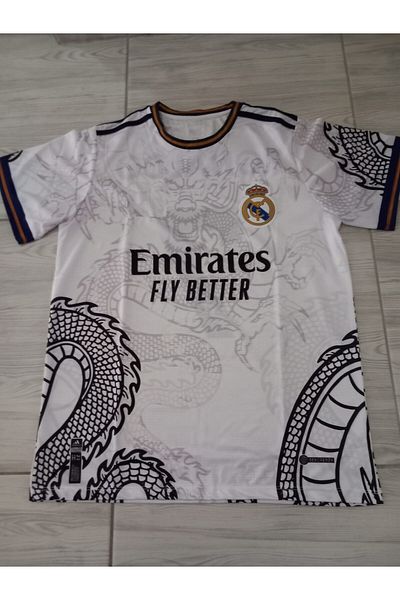 After Party R.E.A.L M.A.D.Ri.D 2023-24 Ronaldo Dragon Patterned Special Concept Jersey (White) Vs Sports Singlet Ag