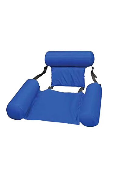 Expres Inflatable floating armchair with blue backrest