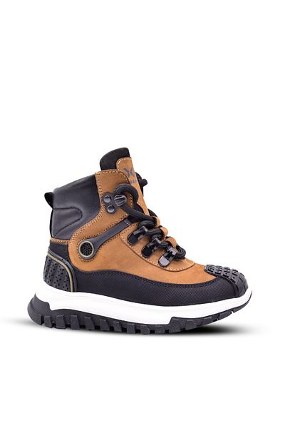 kids A more Otto Boy's Cold Weather and Water Resistant Genuine Leather Tan Color Winter Boots