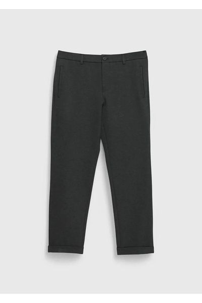 Ramsey Anthracite Plain Knitted Jogging Fit Casual Trousers