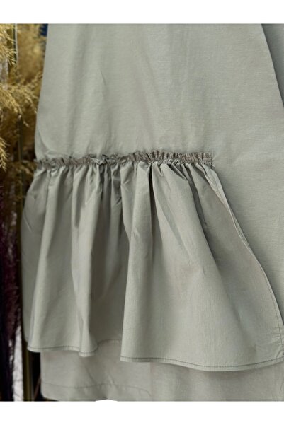 BENAHOLL Lununa Semi-Ruffle Detail Poplin Kimono-Çi̇535 Mint