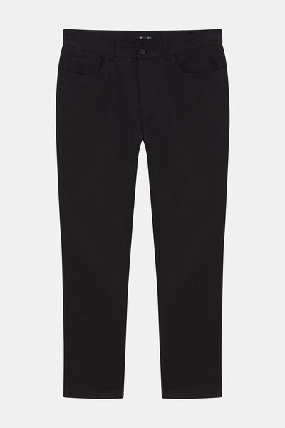 W Collection SİYAH BORU PAÇA DIAGONAL ÇİZGİLİ SPOR PANTOLON