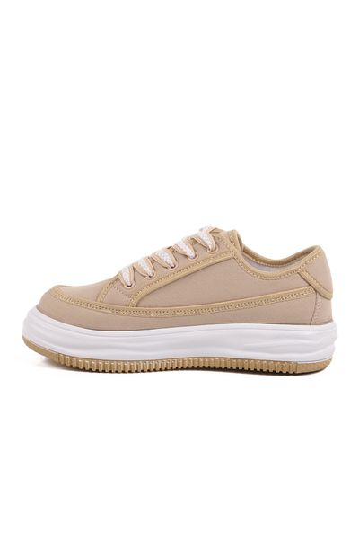 AYK'S Beige Textile Women's Sports Shoes Lady 528 Z