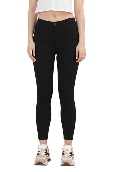 byhaziran butik Women's Lycra High Waist Skinny Jeans