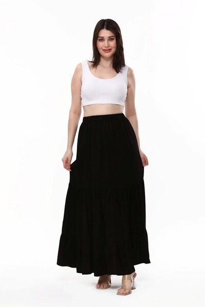 EN WOMAN فيرفيرلي تنورة نسائية طويلة سوداء