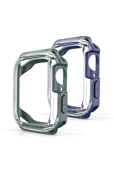 O Ozone [ Pack of 2 ] Case for Apple Watch 10 series 46mm,Anti-Drop Protective TPU Case, Heavy Duty Rugged