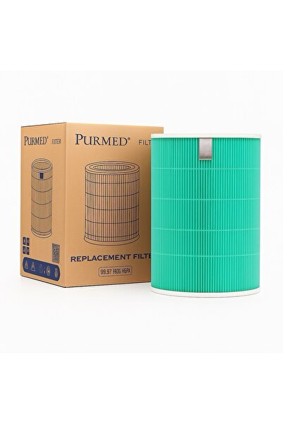 Purmed Filter Xi aomi Smart Air Purifier 4 Uyumlu RFID Çipli Hepa ve Iç Kartuşlu Aktif Karbon Filtre