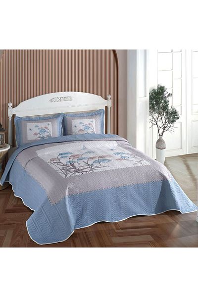 Evimcim Bedspread Set 250X260 cm Double 3 Piece Set with 2 Pillowcases