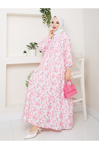 KMKkombin فستان نسائي صيفي بنمط المانجو بأزرار من القماش