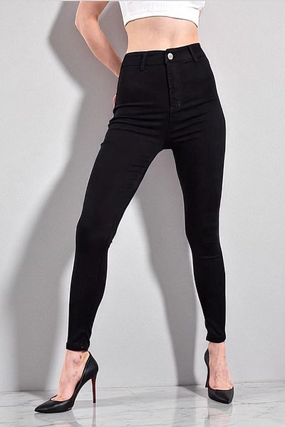 byhaziran butik Women's High Waist Denim Skinny Leg Lycra Skinny Jeans