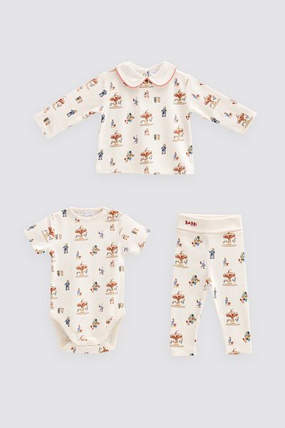 Atelier Babbi 3-Piece Body & Pants & T-Shirt Set - Funfair