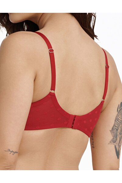 ESOTIQ Non-Padded Soft Bra Underwired Polka Dot Mesh Sensual & Elegant | Izzie