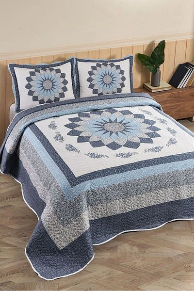 Evimcim Bedspread Set 250X260 cm Double 3 Piece Set with 2 Pillowcases