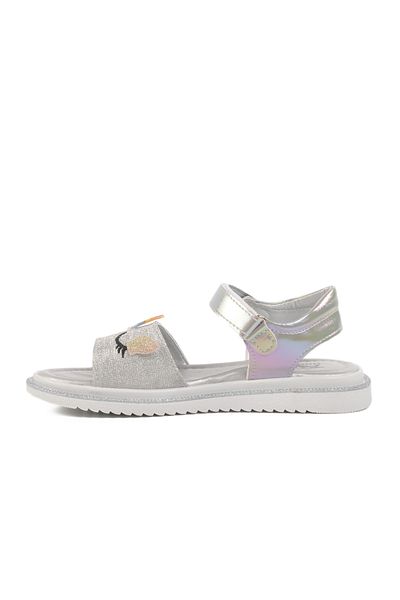 AYK'S Silver Glitter Orthopedic Sole Girls Sandals 25t105 F