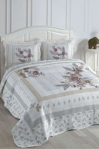 Evimcim Bedspread Set 250X260 cm Double 3 Piece Set with 2 Pillowcases
