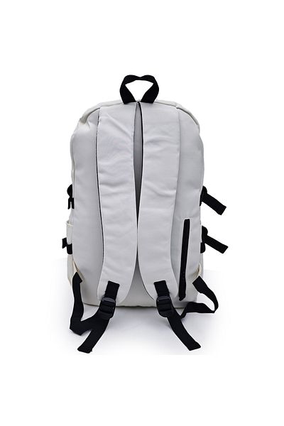 B4U Girls' school backpack 2 compartments white high school MK002