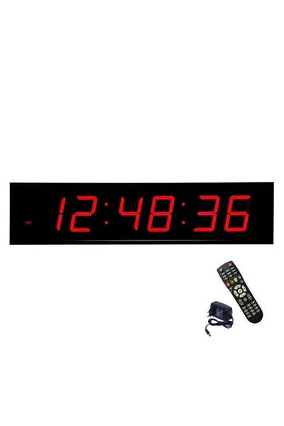 VTM Digital Wall Clock 100cm, Red LED, Alarm, Stopwatch, Remote Control, Ideal for Gyms