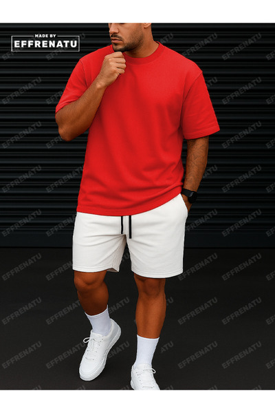 EFFRENATU Unisex T-Shirt and Shorts Set in Great Colors, Suitable for Plus Sizes