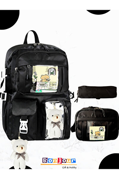 Bonjour Gift & Hobby Set de 3 modele coreene pentru copii, geanta pentru scoa...