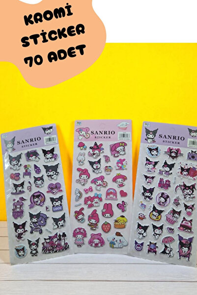 ALLStore KROMİ KAPARTMALI STİCKER SETİ 70'Lİ DEFTERTELEFONÇANTA VS..UYGUNDUR