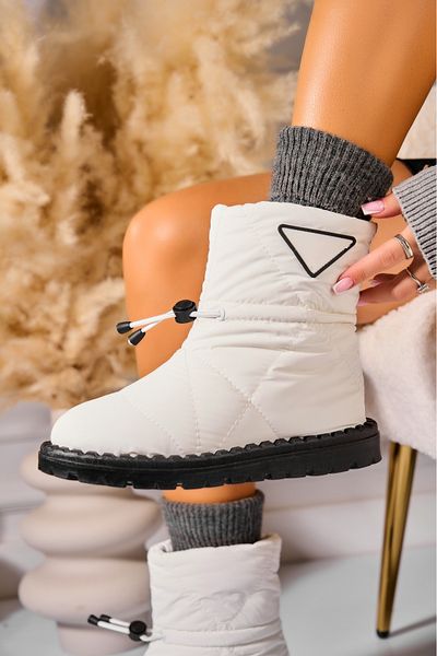 Joana Women's White Fur-lined Boots from Fas Cerys
