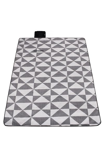 SERSIMO Picnic or beach blanket, with insulating foil and handle, 180x220cm, gray