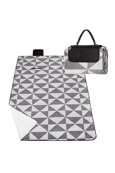 SERSIMO Picnic or beach blanket, with insulating foil and handle, 180x220cm, gray
