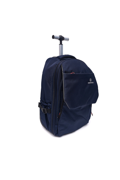 B4U Ghiozdan scoala troler unisex 2 compartimente bleumarin liceu 630A