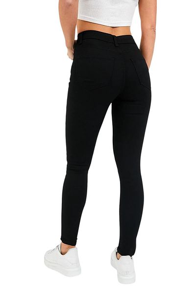 byhaziran butik Women's Lycra Denim Fabric High Waist Skinny Jeans