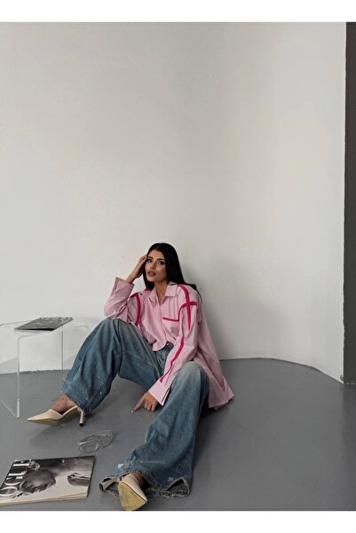 Joana Γυναικεία ροζ πουκάμισα Ashley