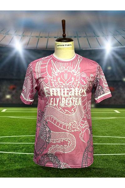 After Party R.E.A.L M.A.D.Ri.D 2024-25 Dragon Patterned Special Concept Jersey (Pi̇nk) Vs Sports Singlet Ag