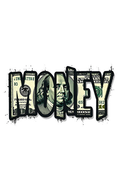 MegaSticker Dolar Money Para Sticker Araba, Motorsiklet, Kask, Laptop, Cam St...