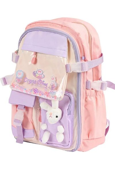 Hediyenza Korean Style Waterproof School Backpack with Rabbit Figure Accessories