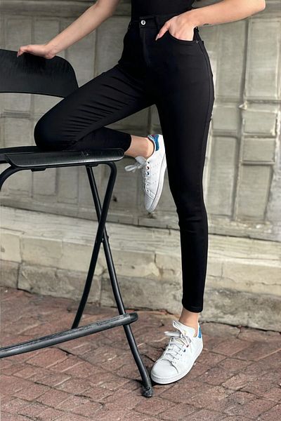 byhaziran butik Women's High Waist Lycra Skinny Jeans