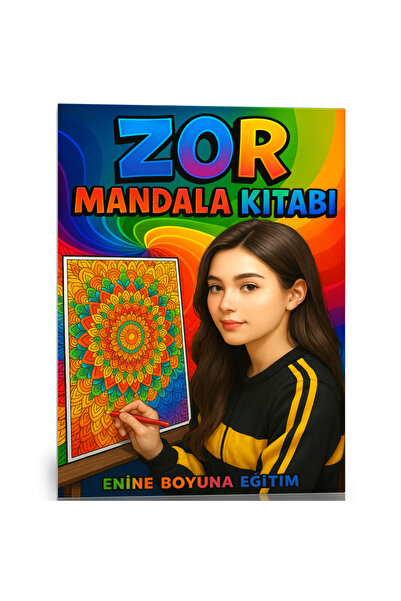 Enine Boyuna Eğitim كتاب الماندالا الصعب (45 ماندالا فارغة في الخلف)