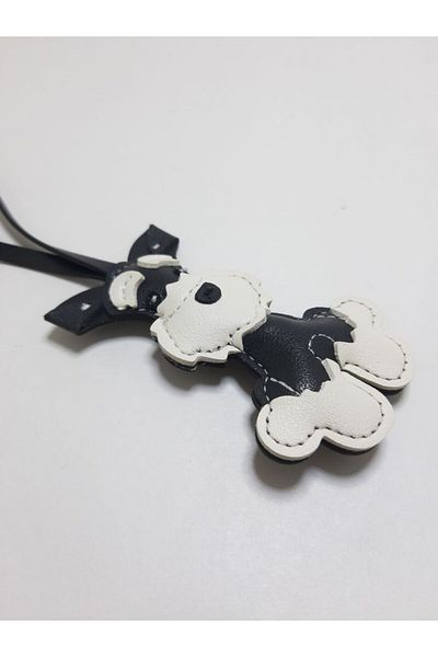 yedideri Schnauzer Dog Leather Keychain Bag Ornament