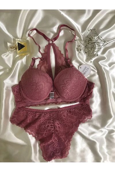 chiara grazia Padded Back Detail Bra Set