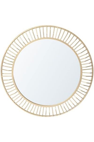 Vanity Living Circular Wall Mirror - Luxury Vanity Mirror with Gold Finish With Sun