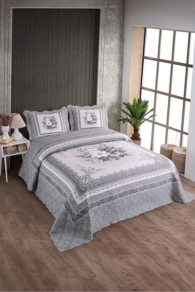 Evimcim Bedspread Set 250X260 cm Double 3 Piece Set with 2 Pillowcases
