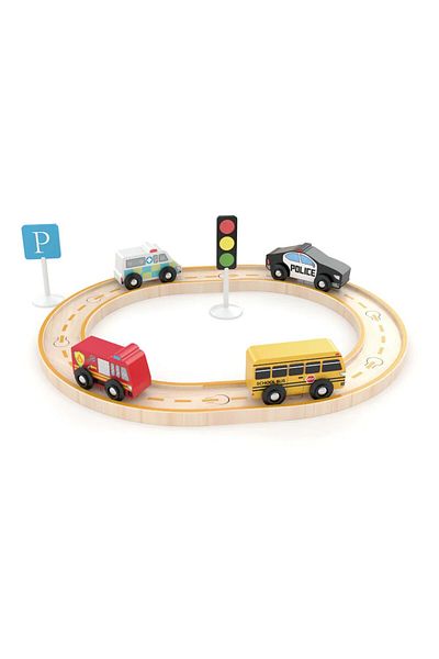 OEM J Adore wooden city train set in tube