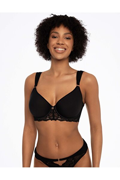 ESOTIQ Sutien ușor căptușit cu armătură, cupe fine și bretele decorative late întărite | Neo