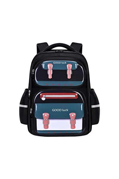 B4U Ghiozdan scolar baieti 2 compartimente clasele 3-5 negru DAWEIMAO DW-8583