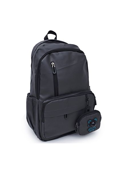 B4U Unisex school backpack 2 compartments gray high school 5030