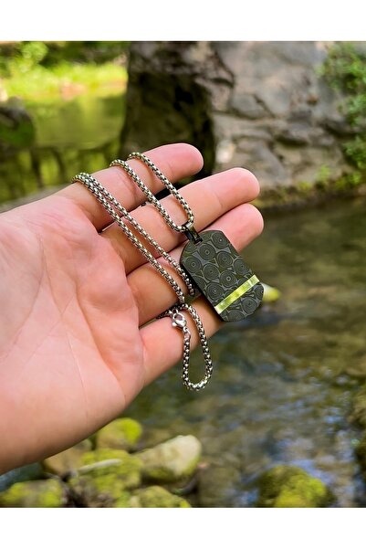 Takı Zanaatkarı 316L Paslanmaz Çelik Dog Tag Kolye - Modern Desenli Şık Tasarım