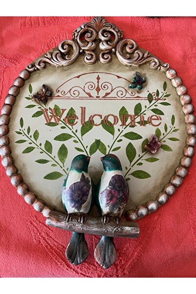 Ariestasarım KUŞLU HOŞGELDİN KAPI TABLOSU(SÜSÜ)