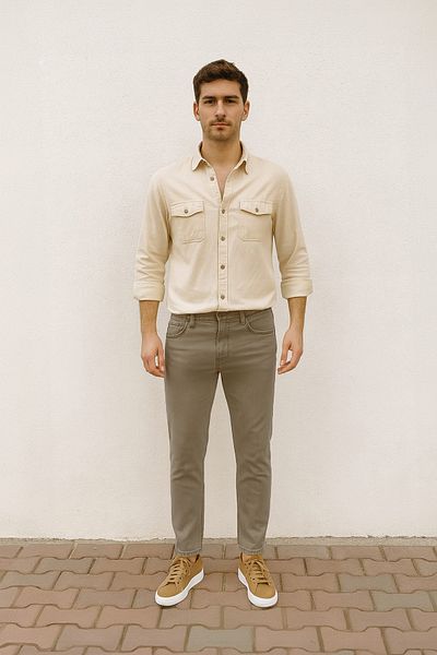 Fulla Moda Pantaloni Jean drepti cu fermoar