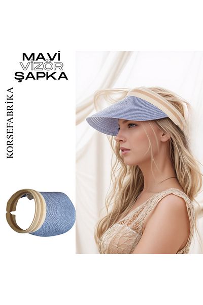korsefabrika trend mood store Stylish and Functional Straw Beach and Casual Hat with Wide Brim Sun Visor