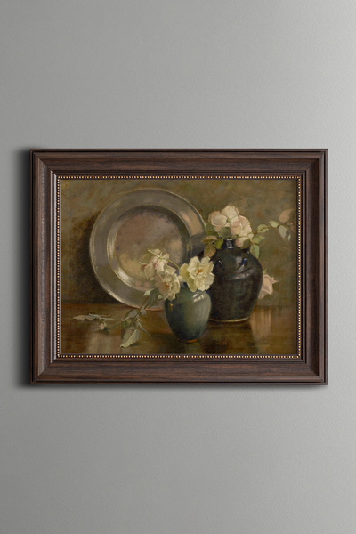 epiqart Grilerde Bir Çalışma - Vintage Desenli Çerçeve