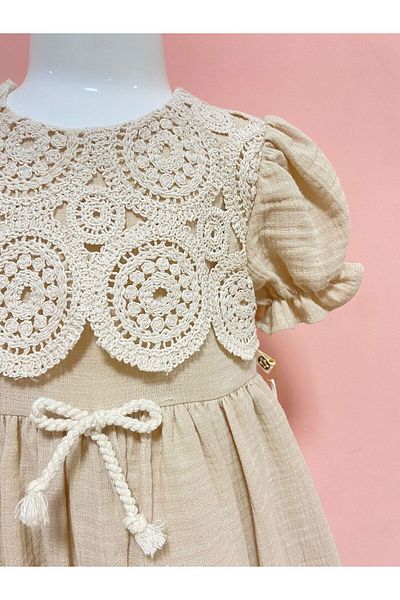 Cherrys Bebek Ring Lace Muslin Dress